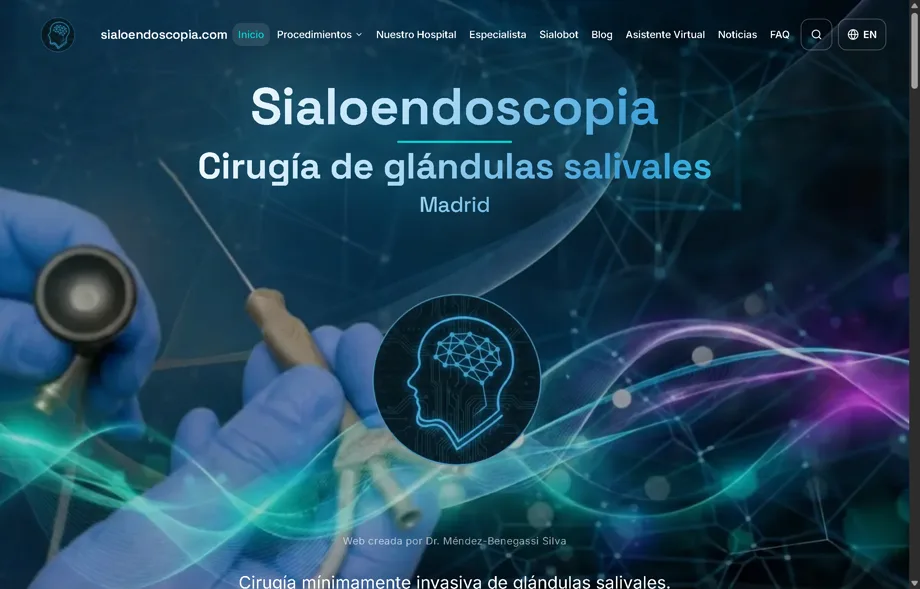 Captura de la web sialoendoscopia.com